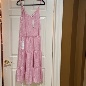 Never worn tags still on - Topshop Pink Floral Maxi Dress